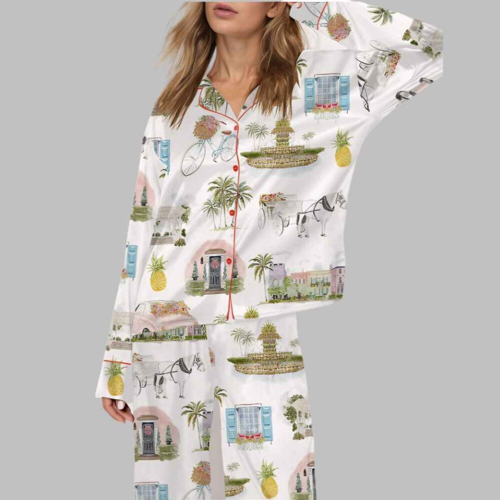 Charleston Print Lounge/Pajama Set - BRAND NEW IN PACKAGING